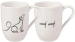 Villeroy & Boch Becher "Kaffeebecher Dog Statement 280 ml 2er Set wei&szlig;"