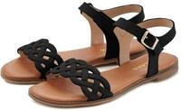 Sandale LASCANA "Sommerschuh", Damen, Gr. 36, schwarz, Obermaterial: 100% Rindsleder.