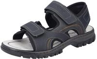 Trekkingsandale RIEKER, Herren, Gr. 40, schwarz, Lederimitat, Textil, Schuhe,