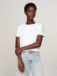 Rundhalsshirt TOMMY HILFIGER "1985 REG MINI CORP LOGO C-NK SHORT SLEEVE", Damen, Gr.