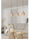 EGLO H&auml;ngeleuchte "TABLEY Pendellampe, Stahl und Textil, E27, IP20, Esszimmerlampe,