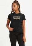 T-Shirt LEVI'S "LSE THE PERFECT TEE", Damen, Gr. S (36), schwarz (bw leopard caviar),