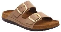 Pantolette ROHDE "Rodigo-D", Damen, Gr. 36, beige (natur), Leder, Schuhe Pantolette,