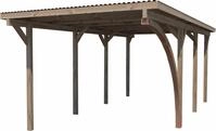 weka Einzelcarport "606 A Gr.2" Massivholz 250 cm braun mit Rundbogen wahlweise