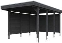 Einzelcarport SKANHOLZ "Friesland Set 1", grau (dunkelgrau), B/H/T: 221cm x, Carports