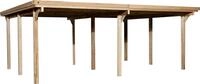 weka Doppelcarport "618 Gr.1" Massivholz 270 cm braun ohne Dacheindeckung