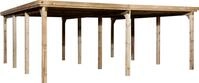 weka Doppelcarport "618 Gr.2" Massivholz 270 cm braun