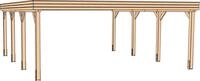weka Doppelcarport "609 Gr. 2" Massivholz 250 cm braun