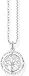 Kette mit Anh&auml;nger THOMAS SABO "Tree of Love" Gr. 45, bunt (silberfarben, wei&szlig;),