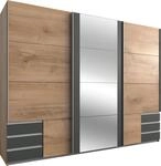 Wimex Schwebet&uuml;renschrank "Emden moderner Kleiderschrank mit Spiegel und Schubladen"