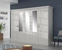 FORTE Kleiderschrank "Kashmir, Landhausstil, inklusive edlem Passepartout-Rahmen"