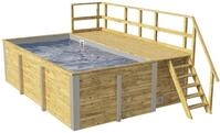weka Rechteckpool "595 Gr.1 mit Sonnendeck und Technikraum" BxLxH: 309x416x116 cm.