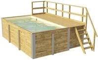 weka Rechteckpool "595 Gr.1 mit Sonnendeck und Technikraum" BxLxH: 309x416x116 cm.