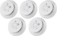 HOMEMATIC IP Rauchmelder "Funk-Rauchwarnmelder mit Q-Label 5er Set", wei&szlig;, H:4,5cm