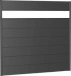 Biohort Sichtschutzelement 7 Metall-Paneele, 1 Acrylglas-Paneel und 2 Schienen, LxH: