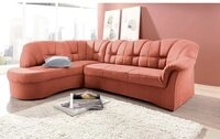 DOMO collection Ecksofa "Papenburg, zeitlose R&uuml;ckensteppung, elegante Armlehne,