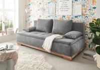 ED EXCITING DESIGN Schlafsofa "Mila" mit Bettkasten & 2 Armlehnenkissen