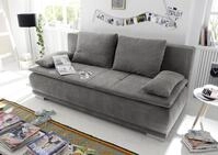ED EXCITING DESIGN Schlafsofa "Luigi" mit Bettkasten & 2 Armlehnenkissen