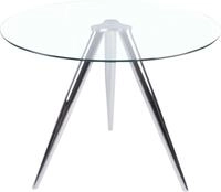 Esstisch SALESFEVER, transparent (transparent, chromfarben, transparent), B:100cm