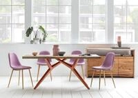 SIT Esstisch "Sofia mit Baumkante & extravagantem Metallgestell im Design-Mix"