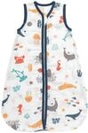 Babyschlafsack SCHLUMMERSACK "Schlafsack ohne F&uuml;&szlig;en 0.5 Tog" Gr. 56, blau