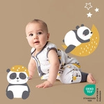 Babyschlafsack SCHLUMMERSACK "Schlafsack mit F&uuml;&szlig;en 0.5 Tog" Gr. 60, gelb (panda),
