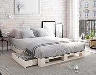 OTTO home Palettenbett ""ALASCO " Mit Schublade" zertifiziertes Massivholz,