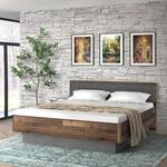 FORTE Futonbett "Clif, Bettanlage, Old &ndash; Wood Vintage, Betonoptik Dunkelgrau"
