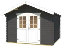 Gartenhaus WEKA "209 Gr.2,5", grau (graphitgrau), ohne Fu&szlig;boden, ohne