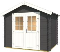 Gartenhaus WEKA "209 Gr.1,5", grau (graphitgrau), ohne Fu&szlig;boden, ohne