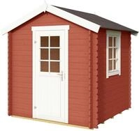LASITA MAJA Gartenhaus "Wels 1" Blockbohlenhaus 28mm, Fundamentmass 2000x2000,