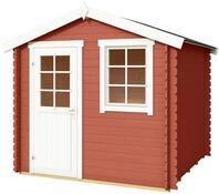 LASITA MAJA Gartenhaus "Wels 2" Blockbohlenhaus 28mm, Fundamentmass 2300x2300,