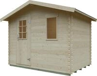Gartenhaus KIEHN-HOLZ "Auerberg", beige (naturbelassen), Fu&szlig;boden im Gartenhaus,