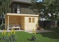 Kiehn-Holz Gartenhaus "Edersee" aus naturbelassenem Fichtenholz