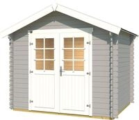 Gartenhaus WEKA "209 Gr.2", grau (hellgrau), ohne Fu&szlig;boden, ohne Dacheindeckung,