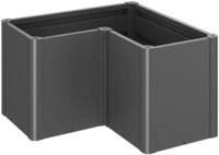 Hochbeet BIOHORT "BELVEDERE L-Form midi 1, verschiedene Farben", grau (dunkelgrau,