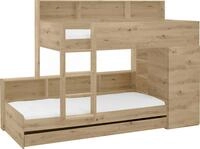 Relita Etagenbett "Sina" mit 2 Schlafgelegenheiten, Kleiderschrank und Regalablagen