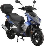Alpha Motors Motorroller "Mustang FI" 50 cm&sup3; 45 km/h Euro 5 3 Set, mit Topcase, mit