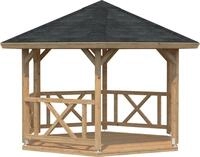 Palmako Holzpavillon "Betty" BxT: 423x423 cm, hellbraun