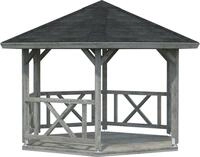 Palmako Holzpavillon "Betty" BxT: 423x423 cm, grau