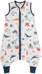 Babyschlafsack SCHLUMMERSACK "Schlafsack mit F&uuml;&szlig;en 0.5 Tog" Gr. 60, blau