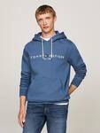 Kapuzensweatshirt TOMMY HILFIGER "TOMMY LOGO", Herren, Gr. S, blau (aegean sea),