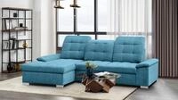 WERK2 Ecksofa "Carmen 264 x 170 cm modern und bequem" Struktur weich, L-Form,
