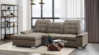 WERK2 Ecksofa "Carmen 264 x 170 cm modern und bequem" Struktur weich, L-Form,