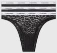 Brasilslip "3 PACK BRAZILIAN (LOW-RISE)", Damen, Gr. XS (34), 3 Stk., schwarz