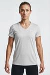 Trainingsshirt UNDER ARMOUR "TECH SSV- TWIST", Damen, Gr. L, grau, Obermaterial: 100%