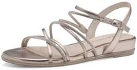 Tamaris Keilsandalette, Riemchensandale, Sommerschuh mit glitzernden Strasssteinchen