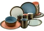 CreaTable Kombiservice "Geschirr-Set Rustikal Pastell", (Set, 16 tlg., Kaffeeservice CreaTable Kombiservice "Geschirr-Set Rustikal Pastell", (Set, 16 tlg., Kaffeeservice