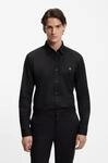 HUGO Businesshemd "Ermo Metal Logo" Slim Fit, Stretch- Baumwoll, Premium Serie