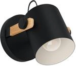 EGLO Wandleuchte "HORNWOOD Wandelampe, Retro, Industrial, Vintage, Stahl, Holz,...